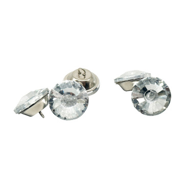 Clear Crystal Sofa Buttons for Furniture - Pinlong 16-40mm Buckle Sun Pattern Diamond Buttons