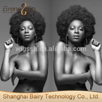 Eirene nice looking top beauty stock indian remy short afro kinky lace human hair wigs