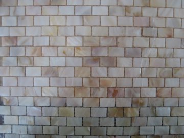Natural color china river mother of pearl mosaic with brick pattern for interior wall