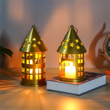Holder Tealight Candle - Christmas Village House Iron Decoration για υπνοδωμάτιο