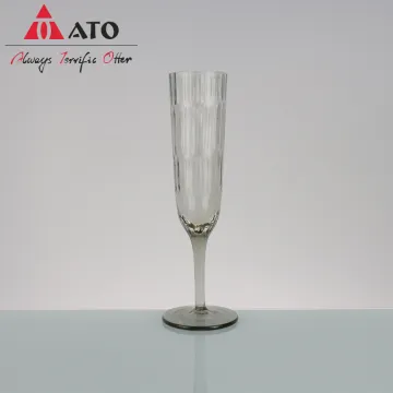 Clear Grey Champagne Glasses Crystal Wine Glass Cup