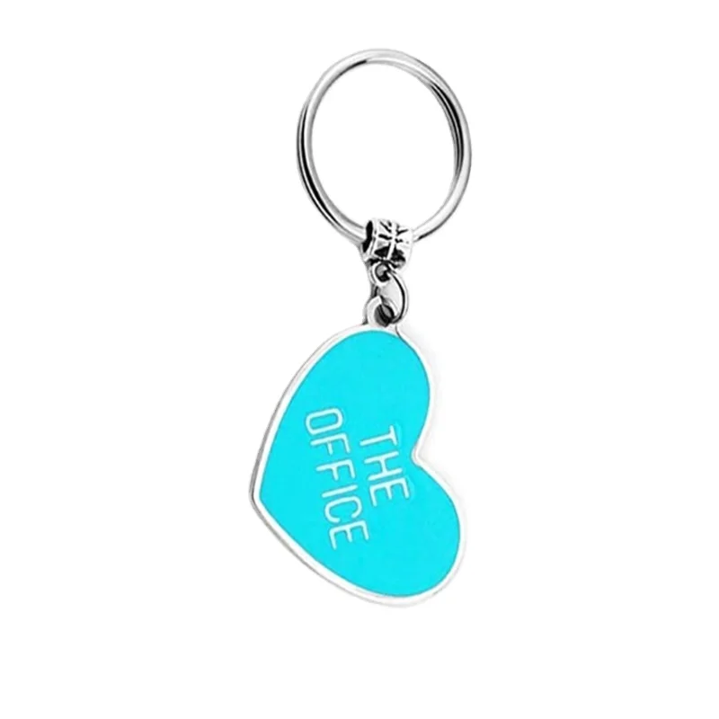 custom logo heart keychain