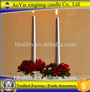 Household wax large fluted white candle