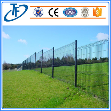 High security square post welded wire mesh fence