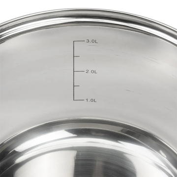 Cazuela de acero inoxidable al por mayor Juego con tapa de vidrio para utensilios de cocina de cocina