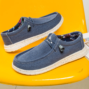 Wholesale Big Size Casual Loafer Slip-on Canvas Shoes for Men