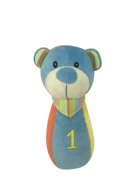 Baby Blue Rattle Bear Toy