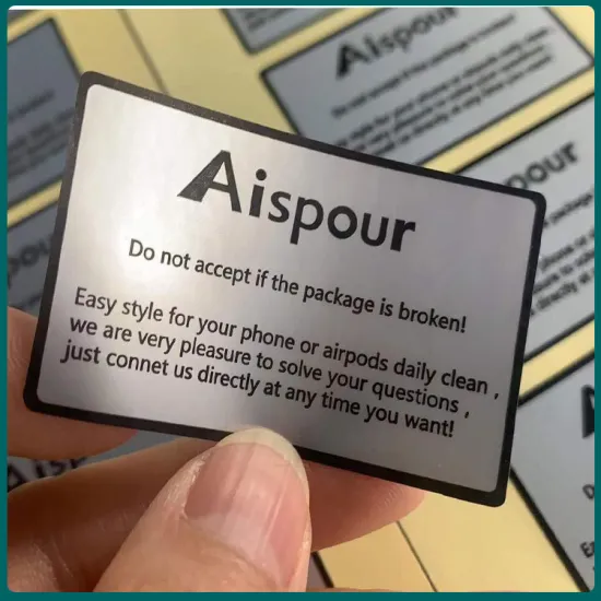 Custom Matte Silver Labels