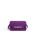 Purple Brown Ladies' Petite Genuine Leather Shoulder Bag