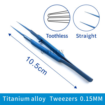 10.5cm Titanium Round Handle Eyelid Tweezers Platform double eyelid tool fine tissue forceps Ophthalmic Instruments