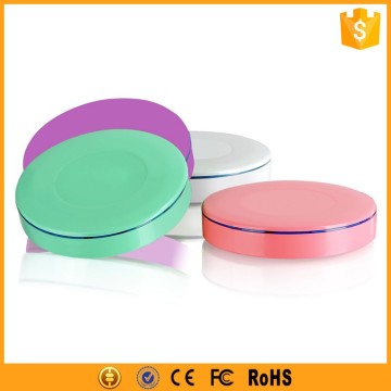 round shape 4400mah pocket charger for mobile phone with hidden terminal