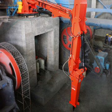 pedestal boom rock breaker system