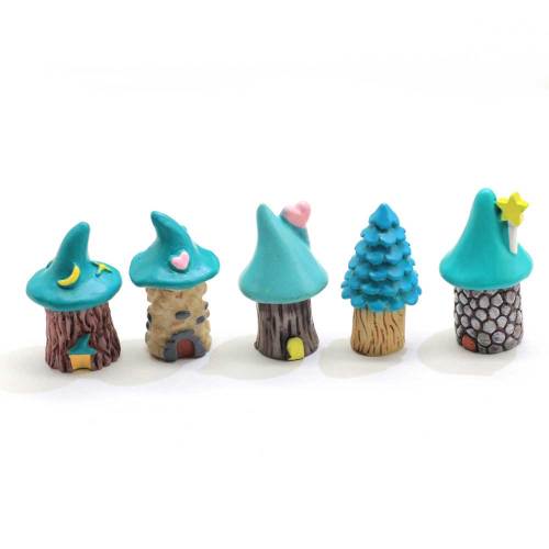 Kawaii Cartoon Tree House Mini Fairy Garden Accessori Terrarium Figure Resin Miniatures Crafts Piante grasse Decor