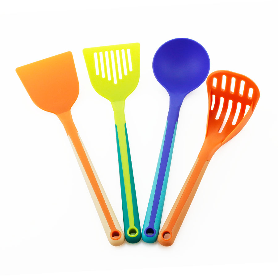 Set di utensili per utensili da cucina antiaderente in nylon da 4 pezzi