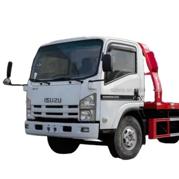 2017 ISUZU ELF 700P Flatbed Tow Truck - 8 Tons Road Rescue Wrecker with New Platform and Tow System