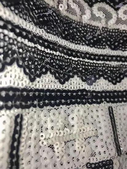 full sequin mesh tulle design embroidery fabric
