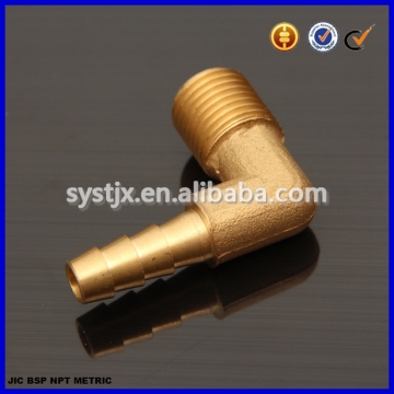 China supplier thread hose barb elbow brass elbow fitting