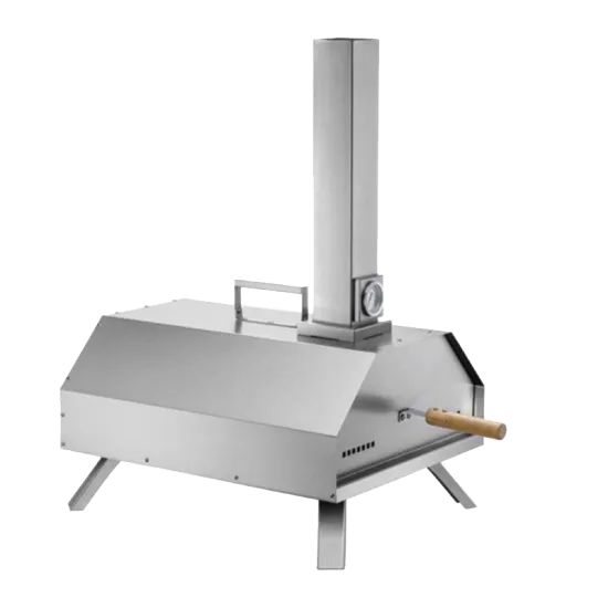 Portable Pizza Oven Outdoor Fired Wood Charcoal Cooker BBQ Stainless Steel Camping Stove