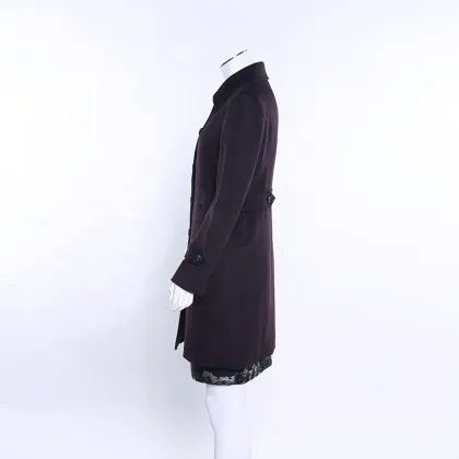 Color can be customized wool cashmere coat fabric single breasted wool coat long coat wool