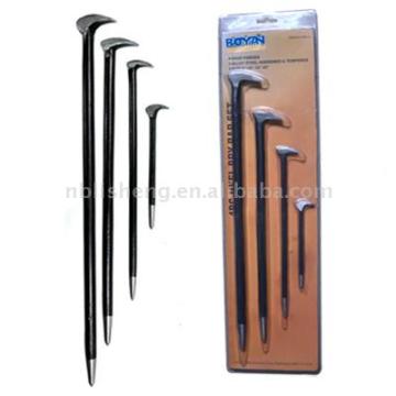 4PCS ROLLED HEAD PRY BAR SET