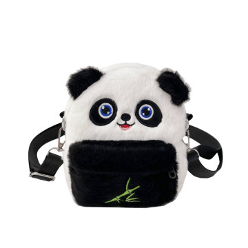 Bolso de hombro de peluche de panda relleno kawaii