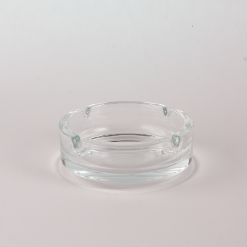 Classic Design Clear Crystal Ashtray - Custom Logo Printing