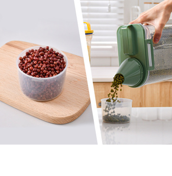 Transparent Plastic Sealed Container Cereal Dispenser for Dry Goods with Cover