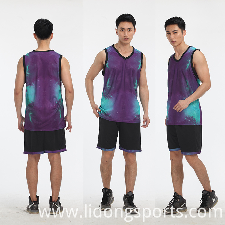 What is High Quality Sublimation Basketball Jersey Wholesale Latest Design  Purple Youth Basketball Uniform
