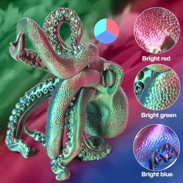 Shiny 3-Color PLA Filament with Silk Finish