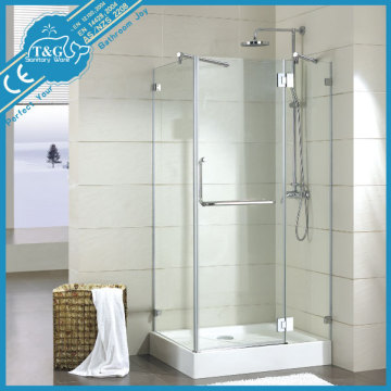 2016 Newest style fashion tempered glass shower cubicle for gym