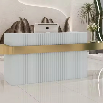 Gold-Plated Beauty Salon Counter Desk