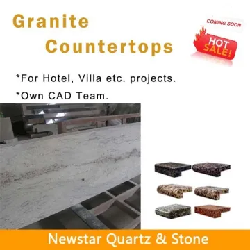 Newstar river white prefab countertop island