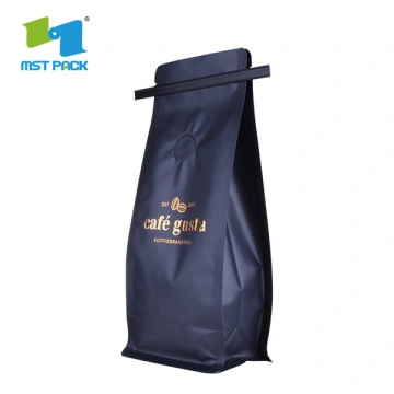 100 bolsas de café de 8 onzas con Ziplock – Bolsas de café de papel kraft  natural de alta barrera con válvula de desgasificación unidireccional y