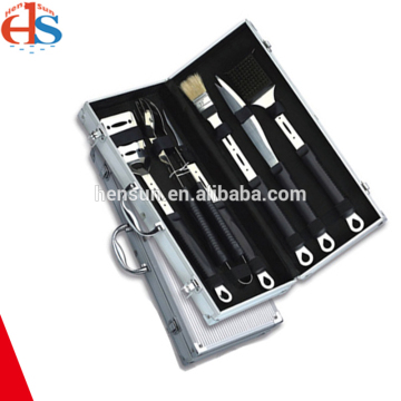 Aluminium Case Plastik Menangani Grill Barbecue Tool Set