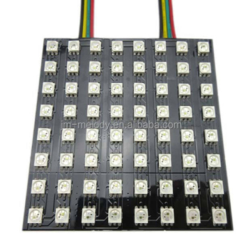 64pcs WS2813 8x8 pixel Pannello LED RGB 32 pixel per riga 5V Visualizza matrice indirizzabile