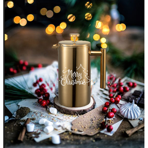 Christmas Stainless Steel French Press