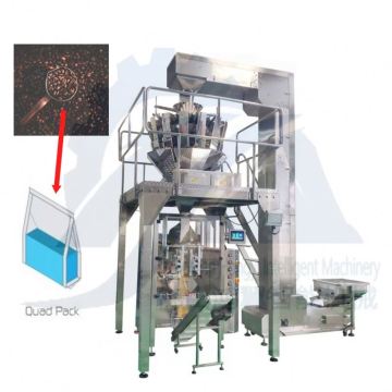 High Speed Automatic Coffee Bean Granule VFFS Packing Machine with Degassing Valve Applicator
