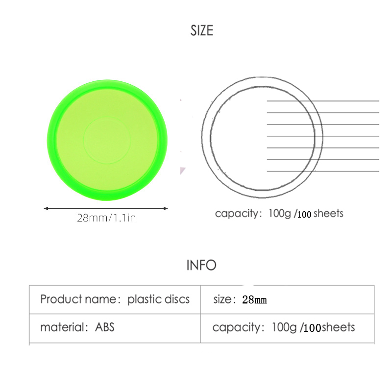 28MM Color Plastic Ring Buckle Suitable For Mushroom Hole Loose-leaf Notepad Hand Book Set DIY Binding Rings Book Accessories