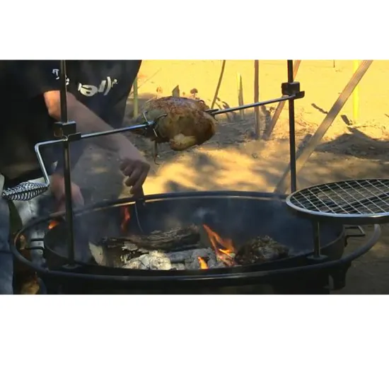 Outdoor Charcoal BBQ Grill With Rotisserie