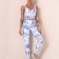 Tie Dye Workout Outfits Zestaw biustonosza sportowego