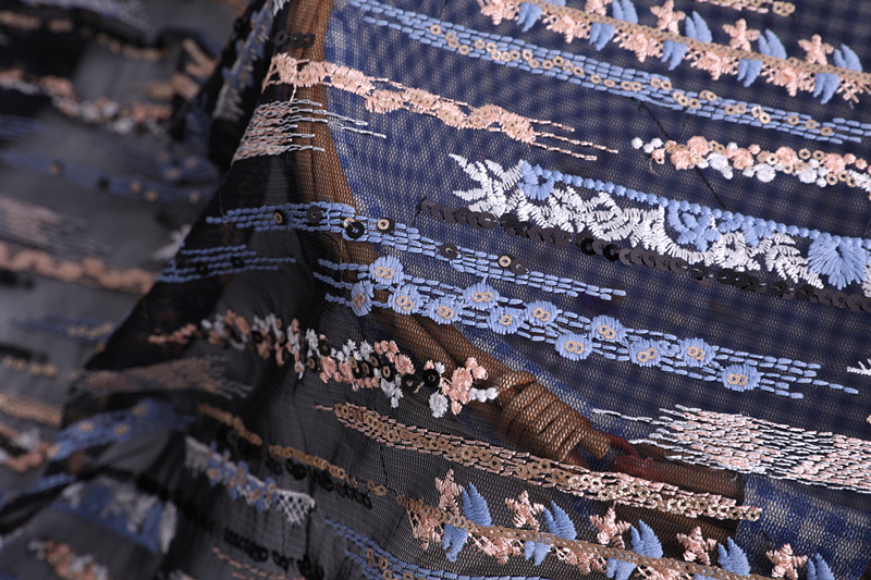 5mm Spangle Embroidery  Fabric