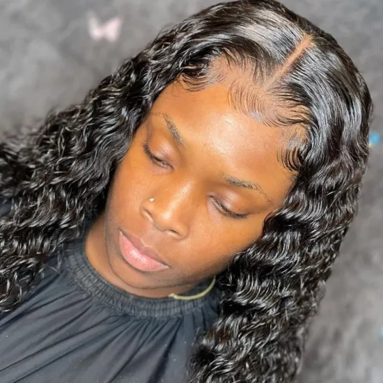 Water Wave Raw Brazilian Virgin Cuticle Aligned Human Hair Wig Hd Full Lace Front Wig Yeswigs Cheap Transparent Lace Closure Wig