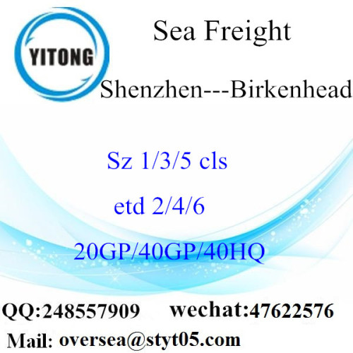 Shenzhenhaven Zeevracht Verzending naar Birkenhead
