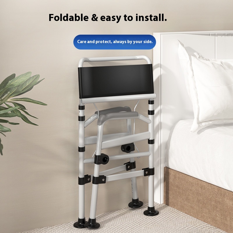 Bedroom Movable Toilet Project-Specific Rehabilitation Equipment for Bathing Portable Adult and Elderly Foldable Commode Chair4