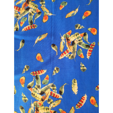 Feather Design Rayon Challis 30S Printing Woven Fabric