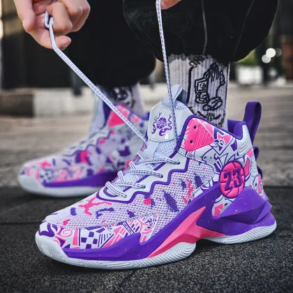 Practical High-Top Basketball Sneakers for 15-Year-Old Boys