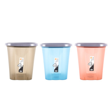 Plastic Ring Trash Can, Household Open Top Waste Bin, Multifunctional Decorative Garbage Bucket for Bedroom Kitchen Living Room