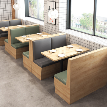 High Quality Banquette Leather Sofa Dining Set for Restaurants