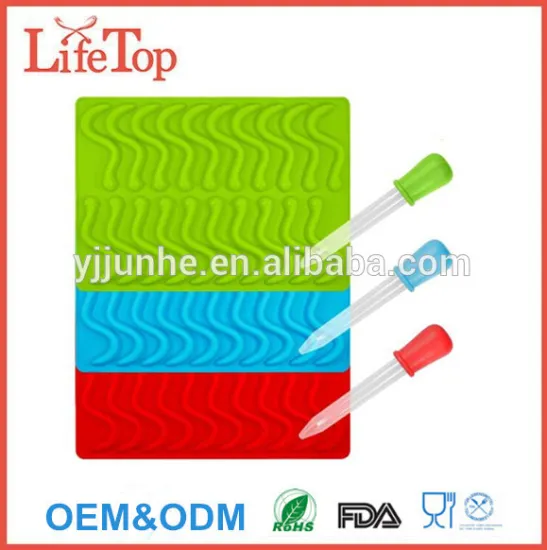 DIY Silicone Rubber Gummy Worms Maker Chocolate Molds
