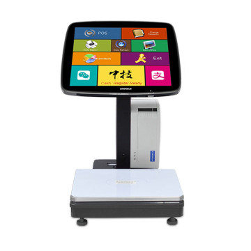 Cina Etichetta a barre personalizzato Stampa Terminal POS resistente alla polvere con touchscreen capacitivo e scala di pesatura